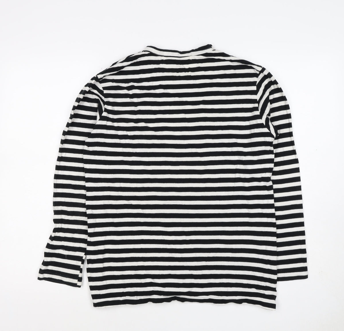 Comme des Garçons PLAY Women’s Black White Stripe Heart Long Sleeve T-Shirt XL