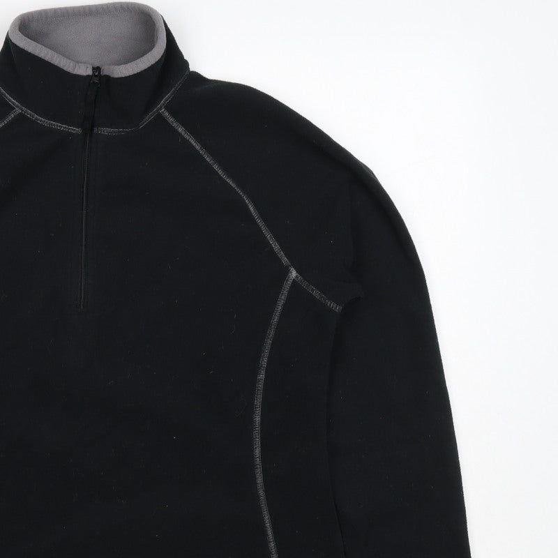Mountain Warehouse Women’s Black Fleece 1/4 Zip Sweatshirt UK 14