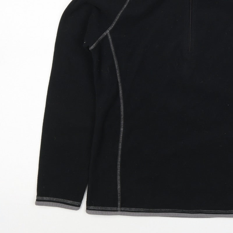 Mountain Warehouse Women’s Black Fleece 1/4 Zip Sweatshirt UK 14