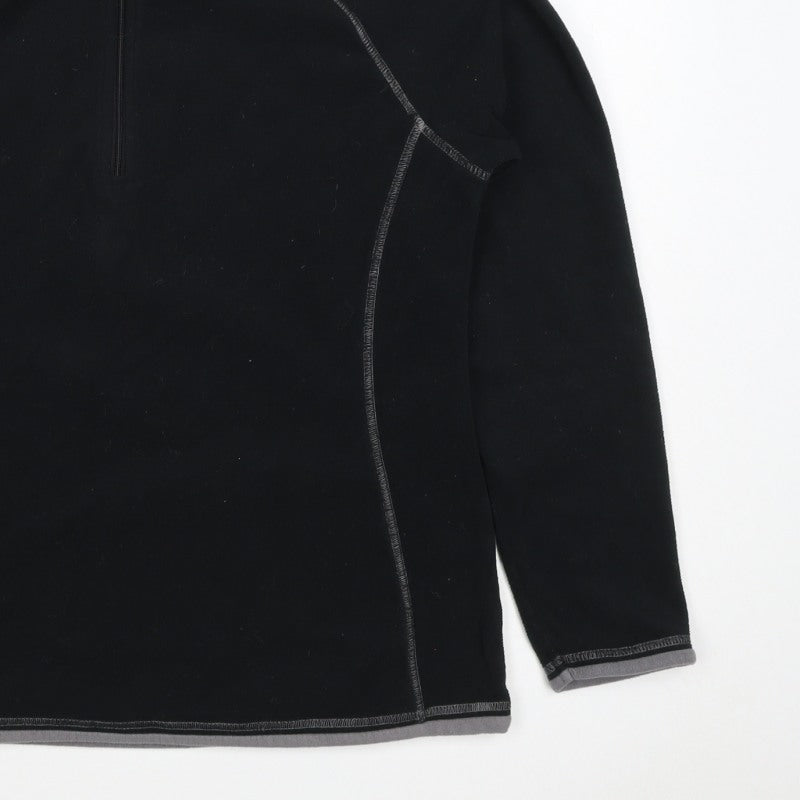 Mountain Warehouse Women’s Black Fleece 1/4 Zip Sweatshirt UK 14