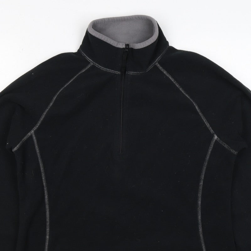 Mountain Warehouse Women’s Black Fleece 1/4 Zip Sweatshirt UK 14