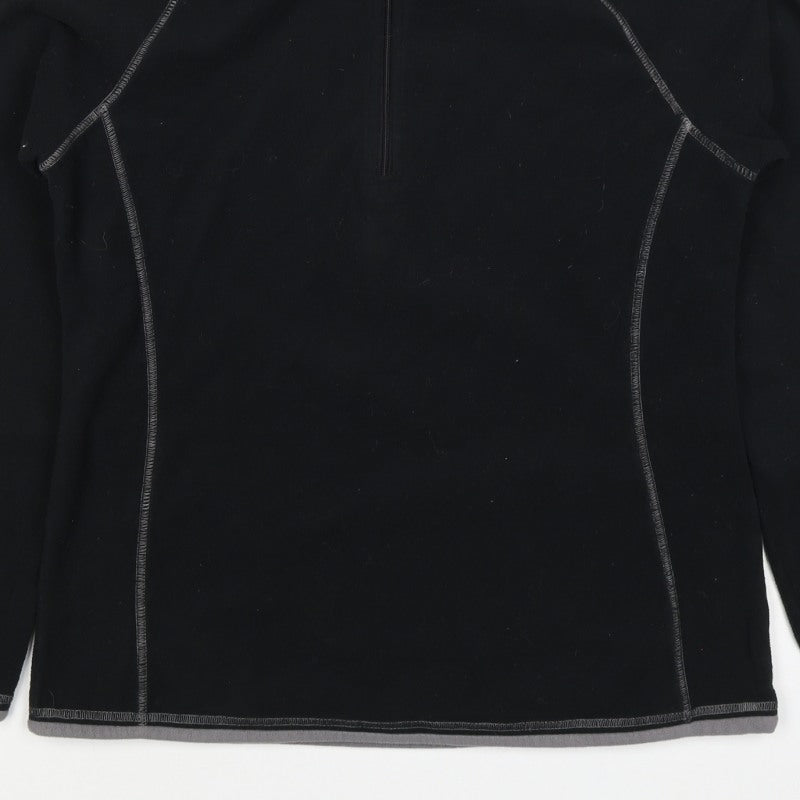 Mountain Warehouse Women’s Black Fleece 1/4 Zip Sweatshirt UK 14