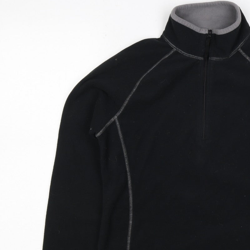 Mountain Warehouse Women’s Black Fleece 1/4 Zip Sweatshirt UK 14