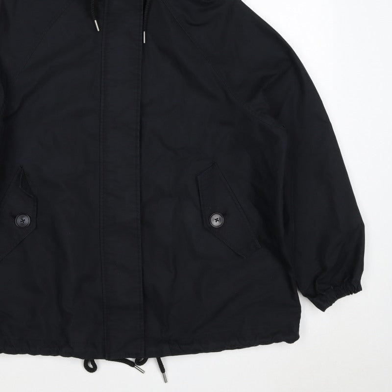 Marks and Spencer Women Black S Stormwear Hooded Parka Rain Jacket
