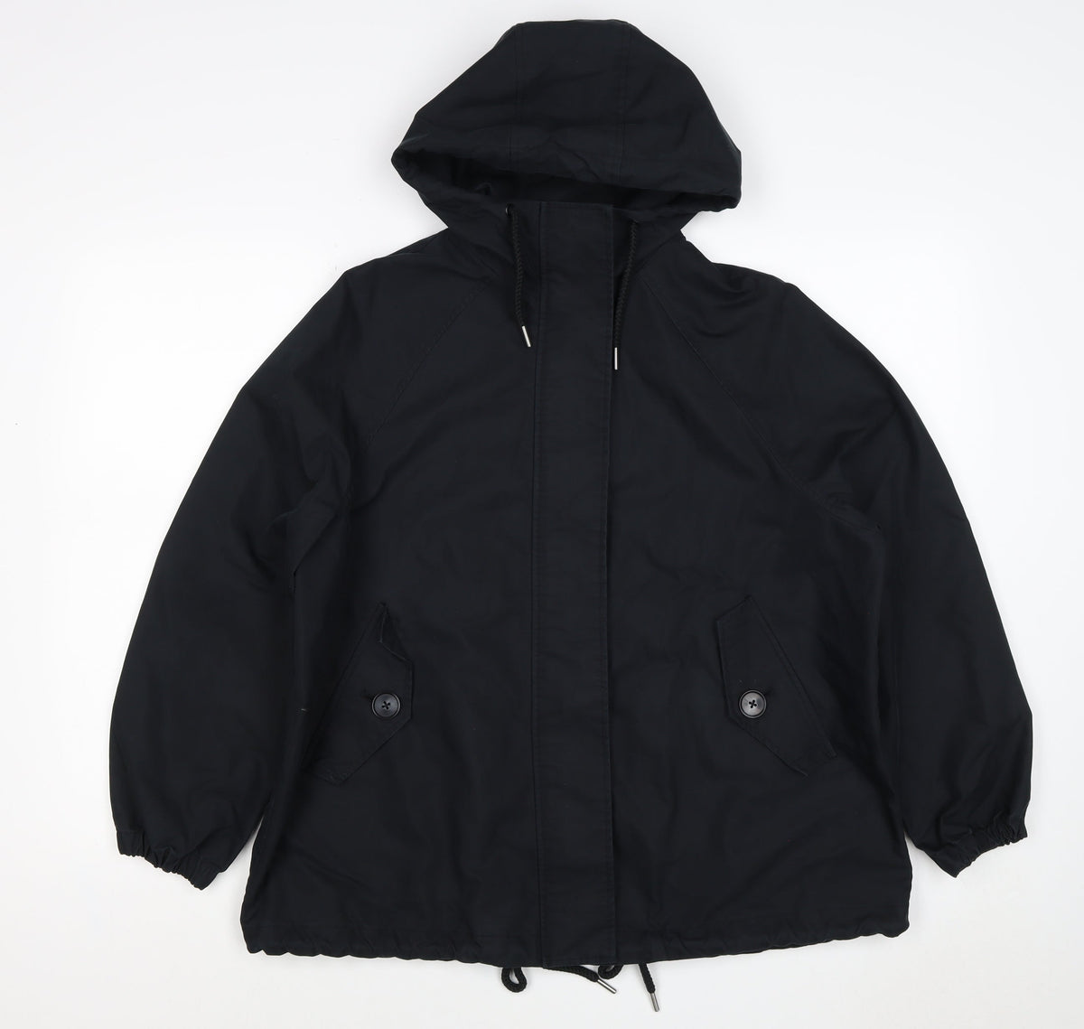 Marks and Spencer Women Black S Stormwear Hooded Parka Rain Jacket