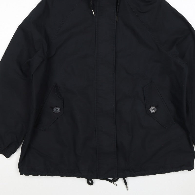 Marks and Spencer Women Black S Stormwear Hooded Parka Rain Jacket