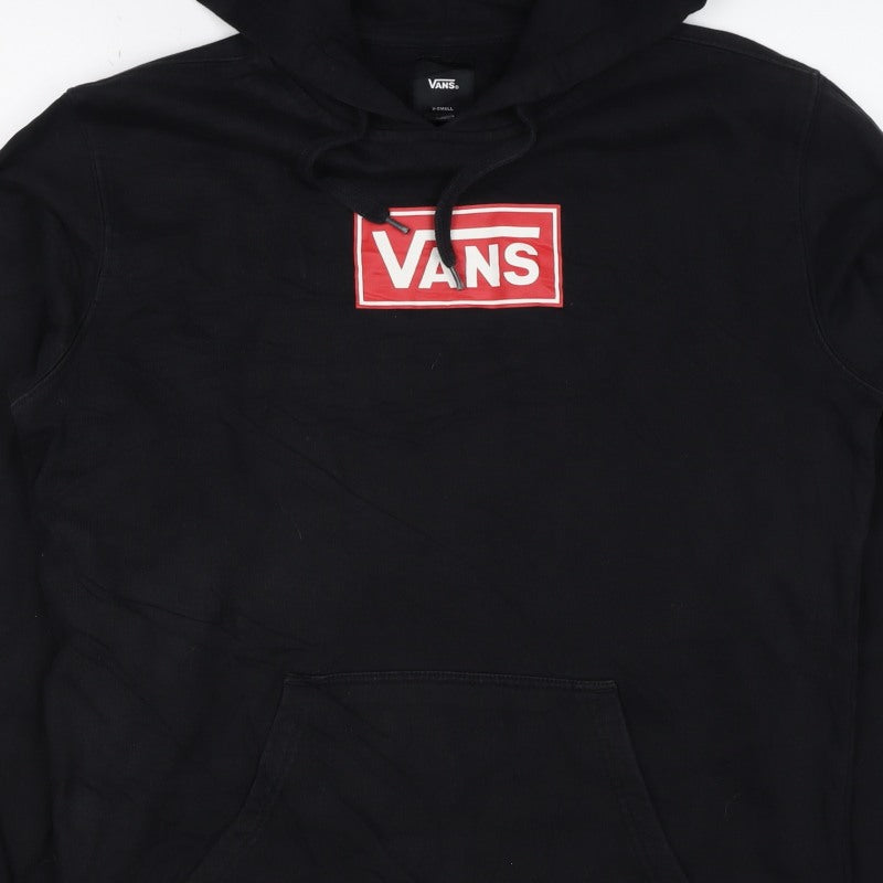 Vans Men's Black XS Pullover Logo Hoodie Cotton Skateboarding