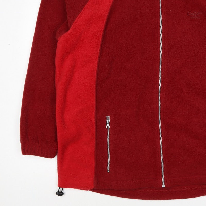 Cotton Traders Men's Red XL Fleece Full Zip Jacket Zipped Pockets