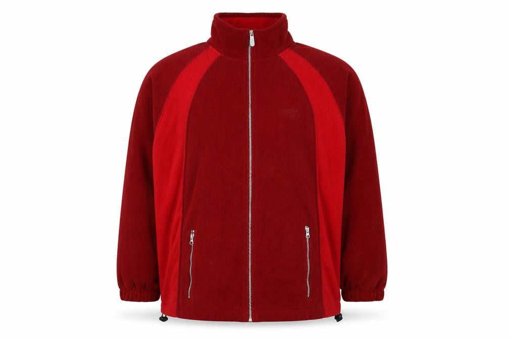Cotton Traders Men's Red XL Fleece Full Zip Jacket Zipped Pockets