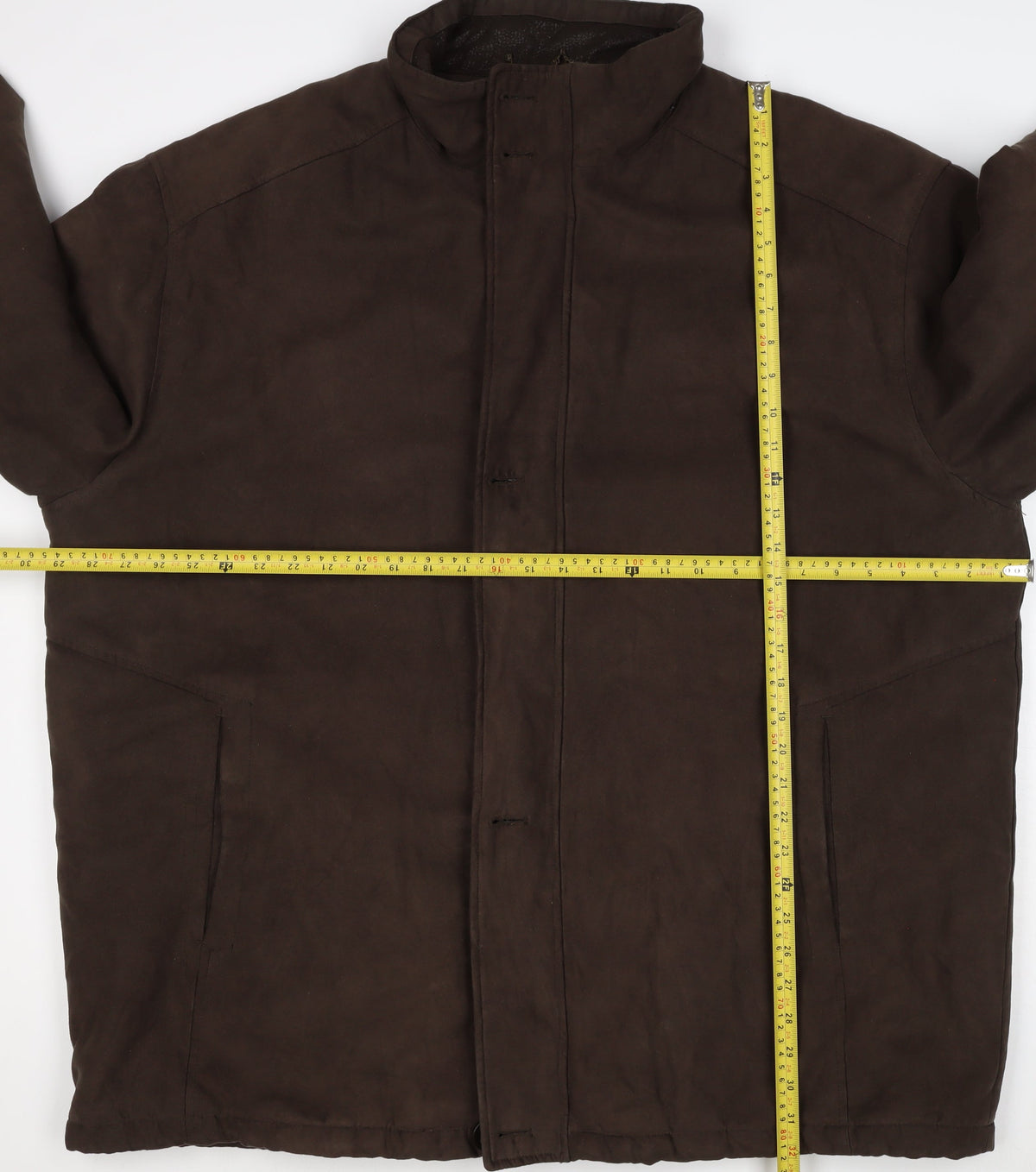 Escape Unisex Adults Brown 3XL Faux Leather Trim Lined Jacket