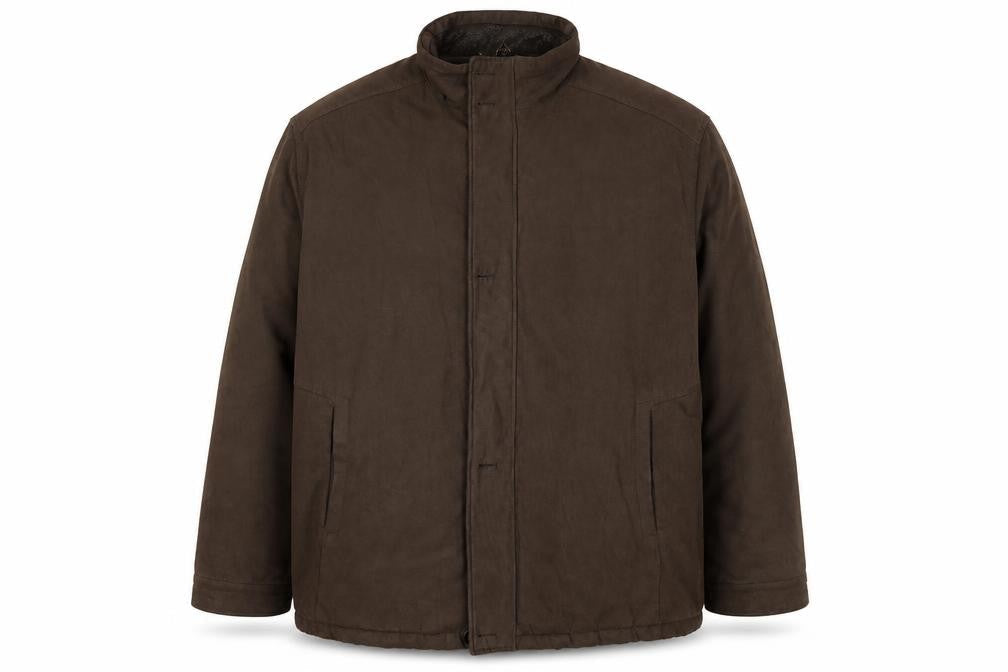Escape Unisex Adults Brown 3XL Faux Leather Trim Lined Jacket