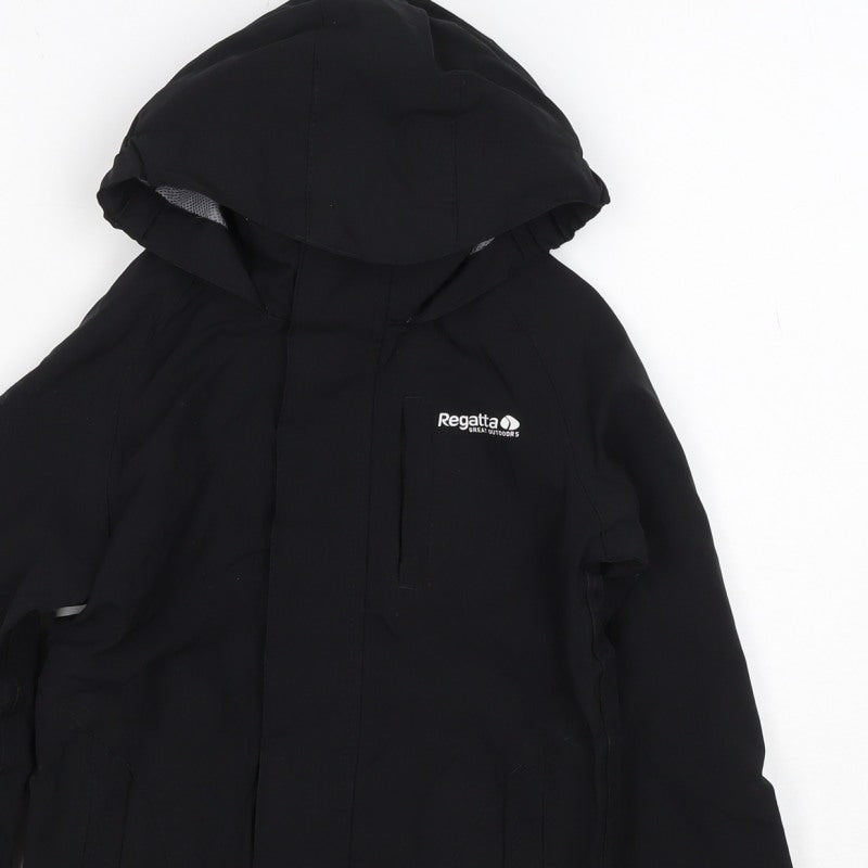 Regatta Boys Black 3-4 Years Hooded ISOtex Waterproof Softshell Jacket
