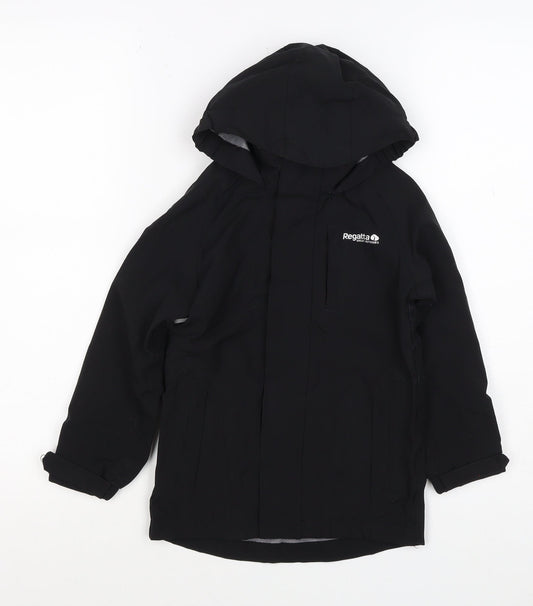 Regatta Boys Black 3-4 Years Hooded ISOtex Waterproof Softshell Jacket