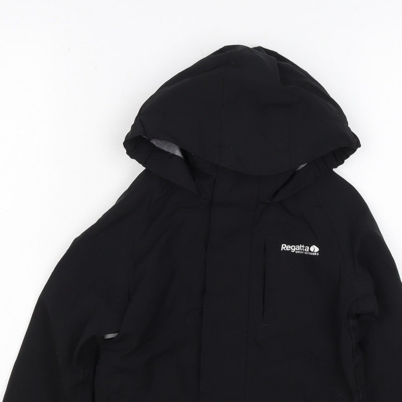 Regatta Boys Black 3-4 Years Hooded ISOtex Waterproof Softshell Jacket