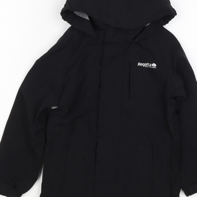 Regatta Boys Black 3-4 Years Hooded ISOtex Waterproof Softshell Jacket