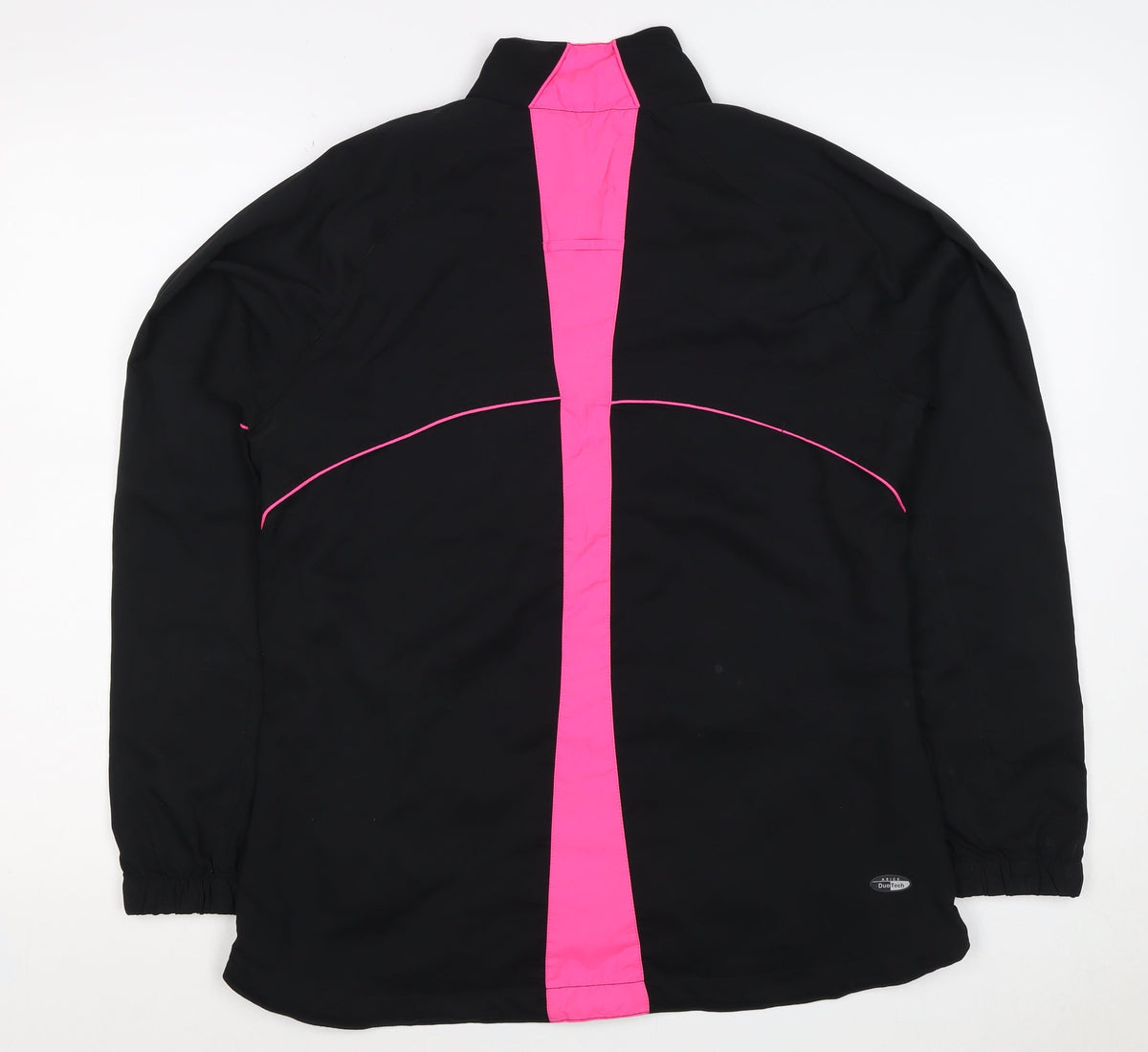 ASICS Women’s Black Pink L Windbreaker Running Jacket Full Zip