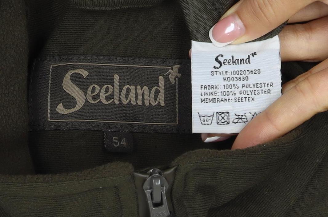 Seeland Men’s Green Size 54 Soft Shell Hunting Jacket Full Zip Pockets