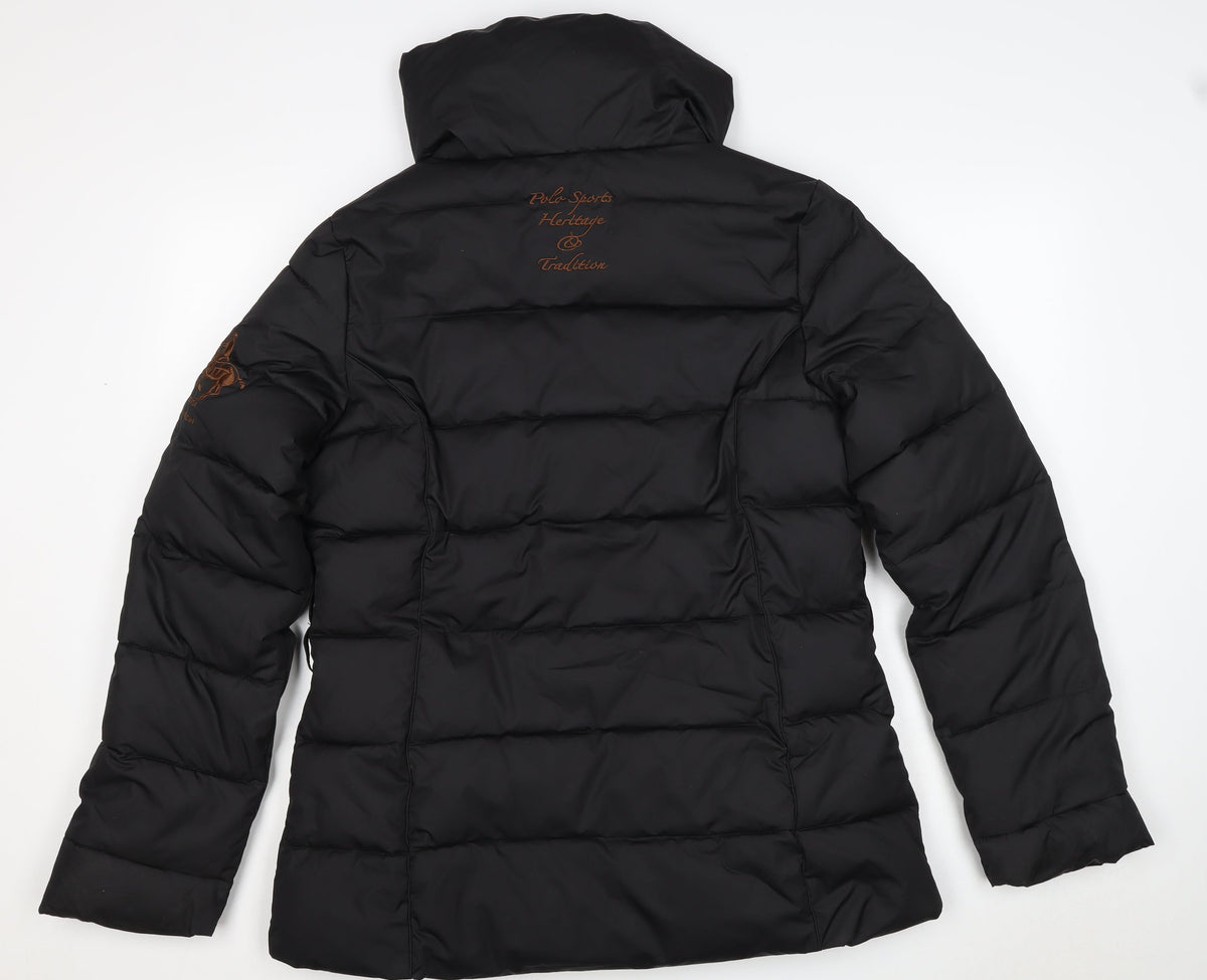 HV Polo Society Women’s Black XL Hooded Fur Trim Puffer Jacket