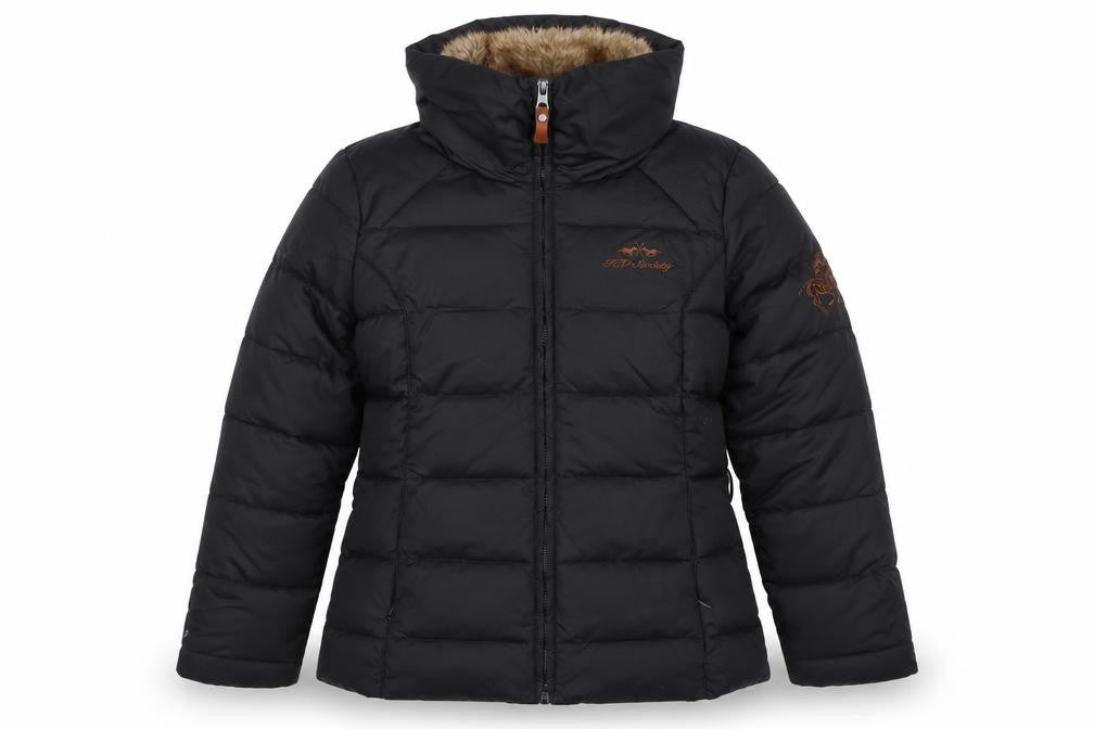 HV Polo Society Women’s Black XL Hooded Fur Trim Puffer Jacket