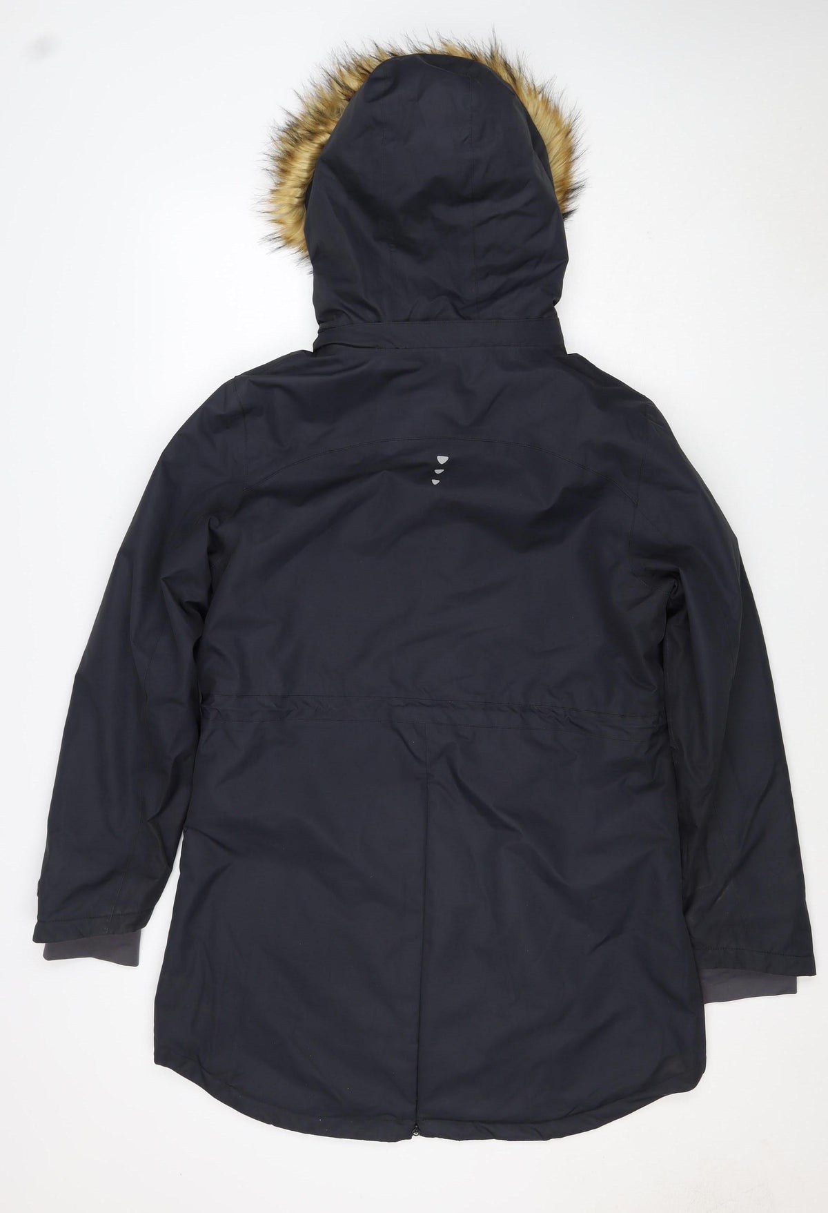 Aubrion Women's Blue UK 14 Long Parka Faux Fur Hooded Coat