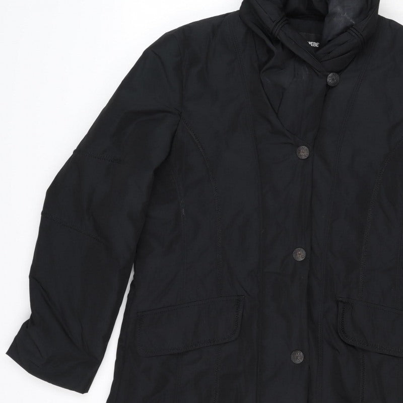 Gerry Weber Women’s Black UK 12 Hooded Padded Button Coat