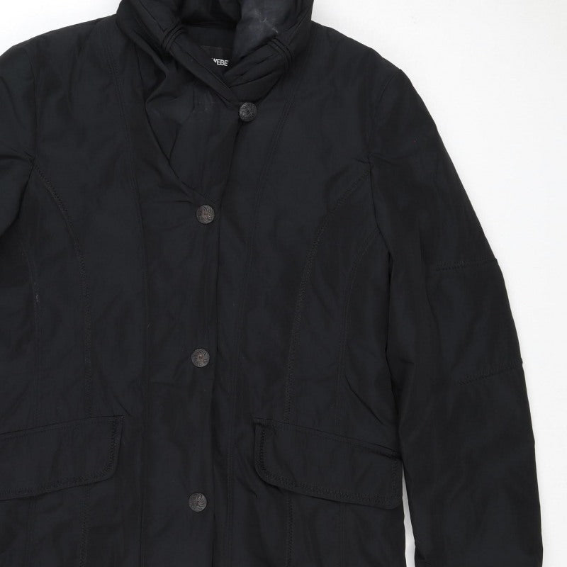 Gerry Weber Women’s Black UK 12 Hooded Padded Button Coat