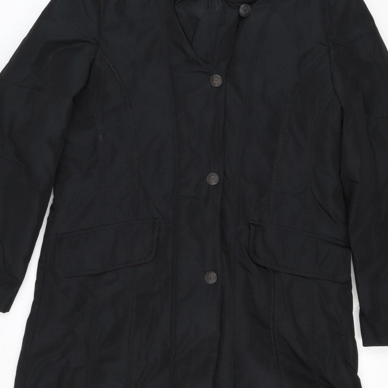 Gerry Weber Women’s Black UK 12 Hooded Padded Button Coat