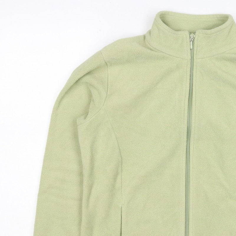 Marks & Spencer Women Green UK 16 Fleece Full Zip Jacket Pockets