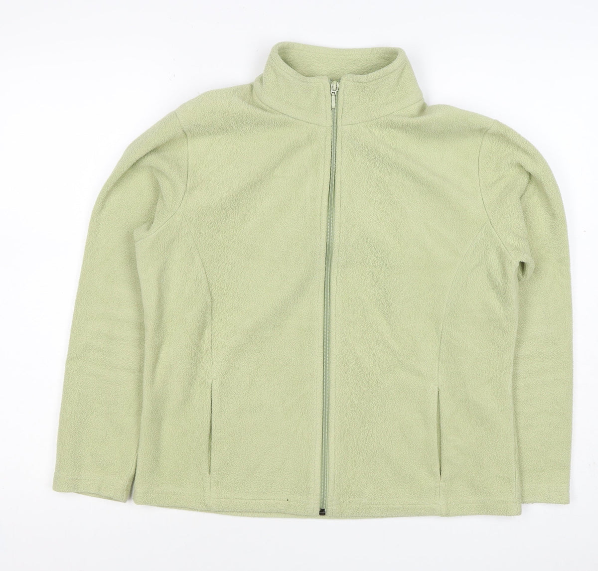 Marks & Spencer Women Green UK 16 Fleece Full Zip Jacket Pockets