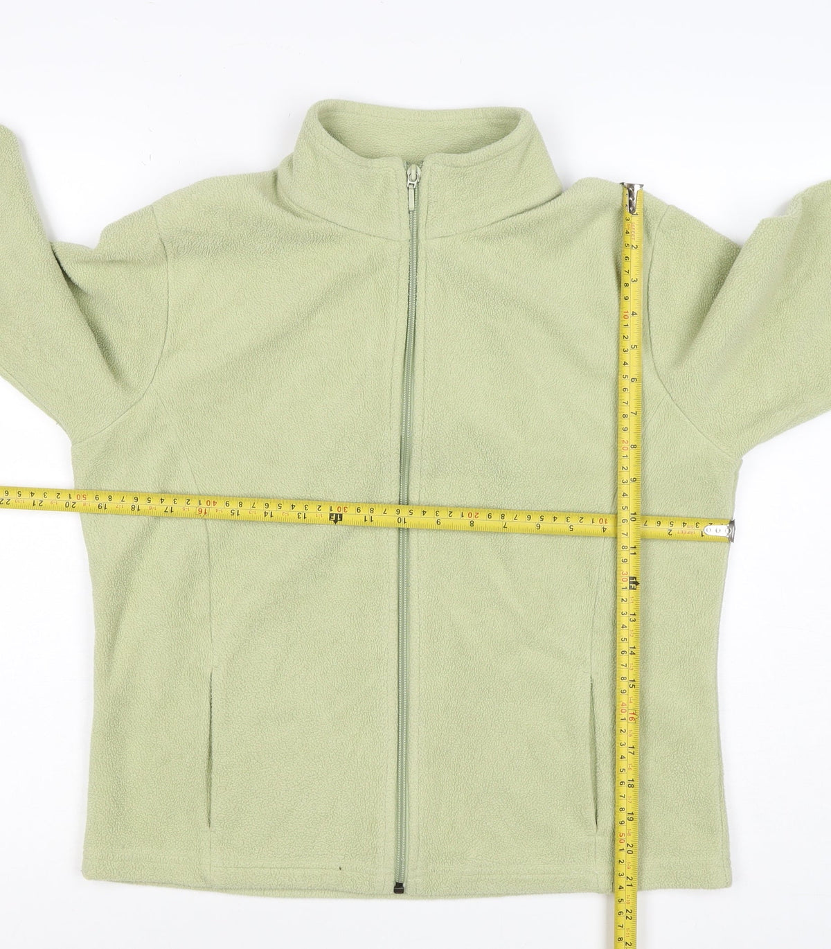 Marks & Spencer Women Green UK 16 Fleece Full Zip Jacket Pockets