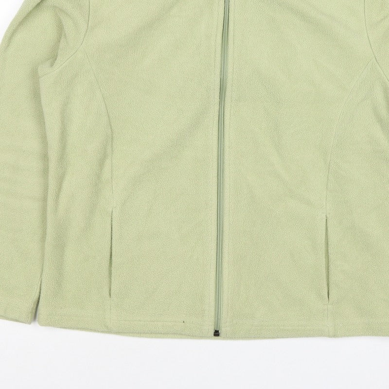 Marks & Spencer Women Green UK 16 Fleece Full Zip Jacket Pockets