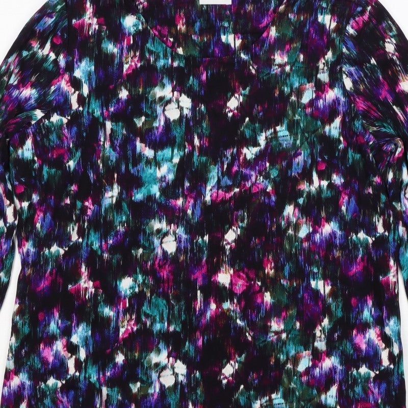Eastex Women Multicoloured UK 12 Geometric Jersey Tunic Blouse