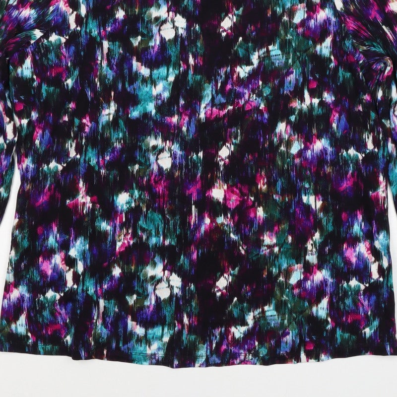 Eastex Women Multicoloured UK 12 Geometric Jersey Tunic Blouse