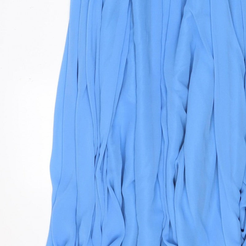 JS Collections Women Blue UK 8 Maxi Beaded Sweetheart Formal Dress