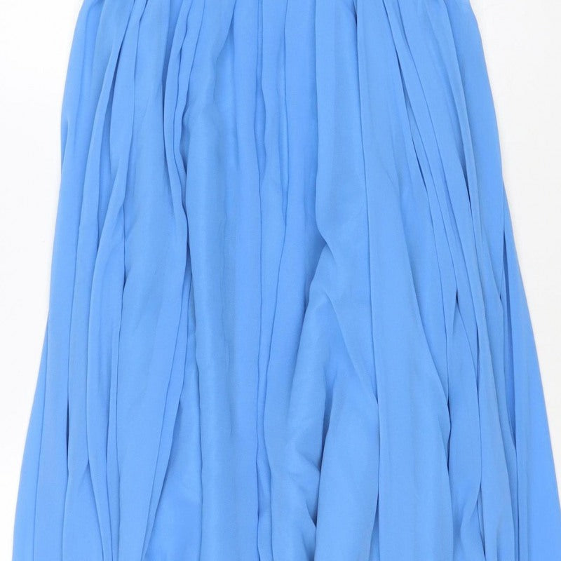 JS Collections Women Blue UK 8 Maxi Beaded Sweetheart Formal Dress
