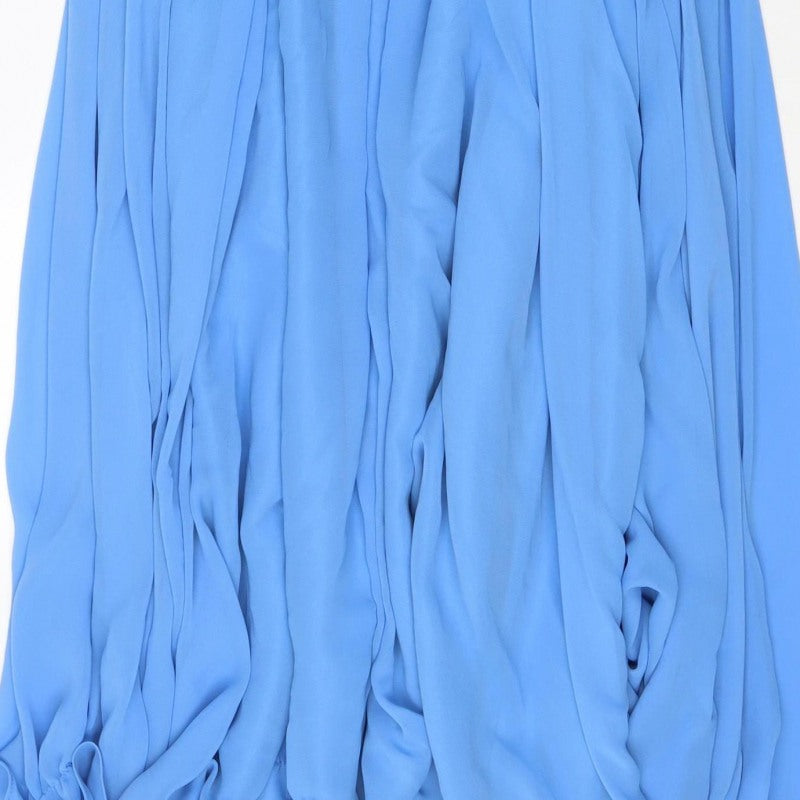 JS Collections Women Blue UK 8 Maxi Beaded Sweetheart Formal Dress
