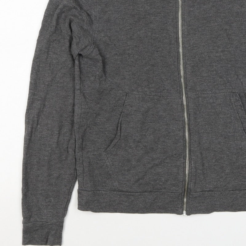 Reiss Men’s Grey Small Full Zip Hooded Slim Fit Hoodie