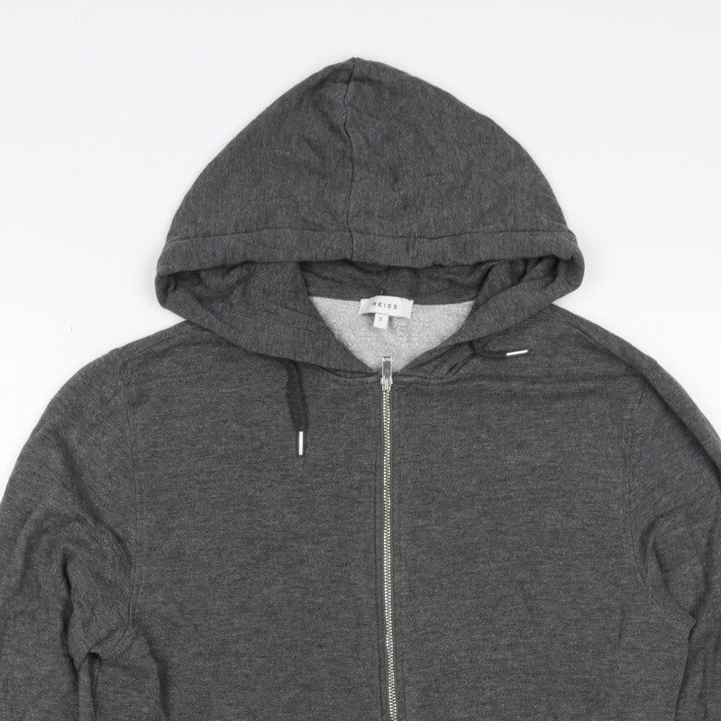 Reiss Men’s Grey Small Full Zip Hooded Slim Fit Hoodie