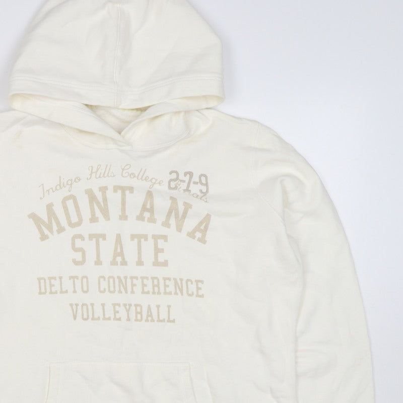 H&M LOGG Men’s Ivory XL Montana State Volleyball Graphic Pullover Hoodie