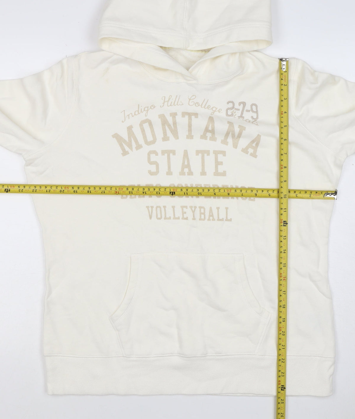 H&M LOGG Men’s Ivory XL Montana State Volleyball Graphic Pullover Hoodie