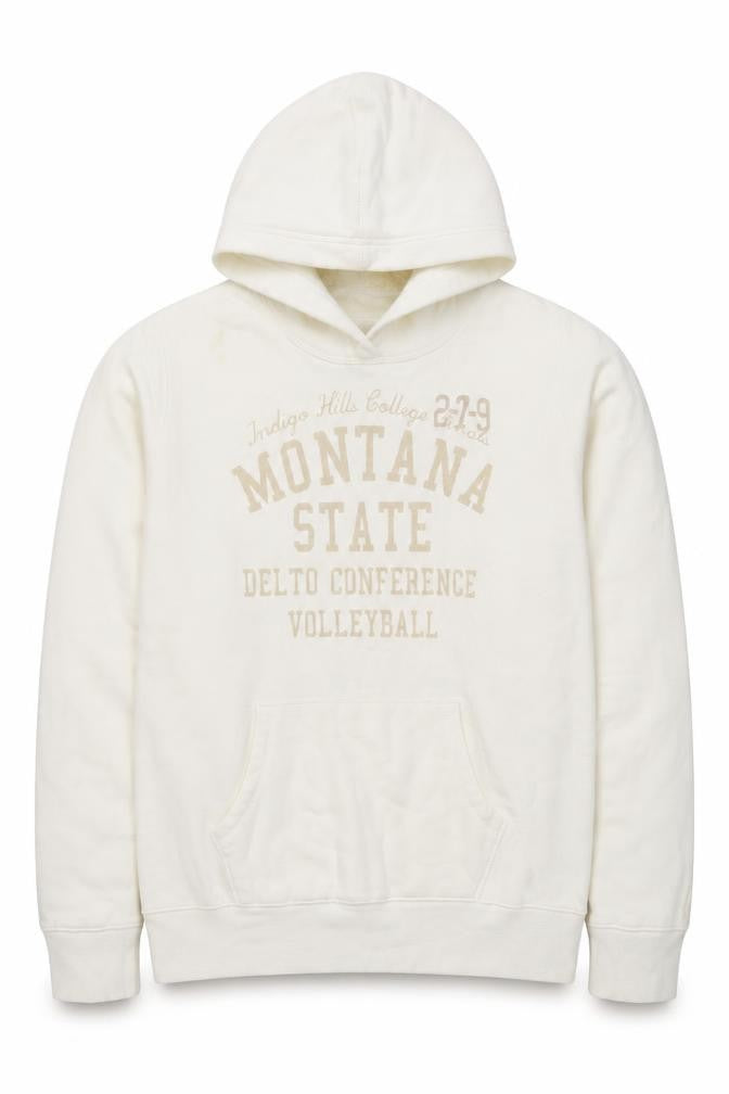 H&M LOGG Men’s Ivory XL Montana State Volleyball Graphic Pullover Hoodie