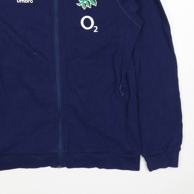 Umbro Teens Blue XL England Rugby O2 Full Zip Hooded Hoodie