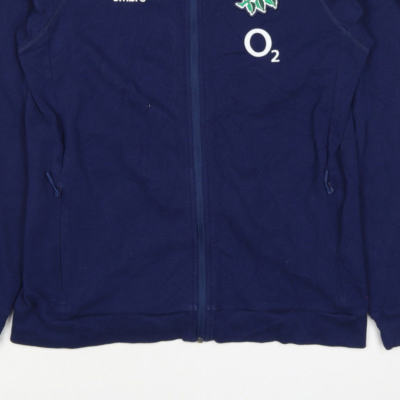 Umbro Teens Blue XL England Rugby O2 Full Zip Hooded Hoodie