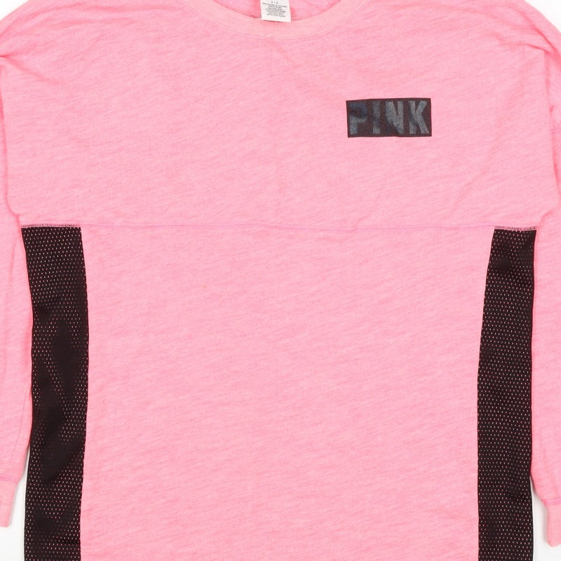 Victoria's Secret PINK Women's Pink S Petite Pullover Logo Sweatshirt