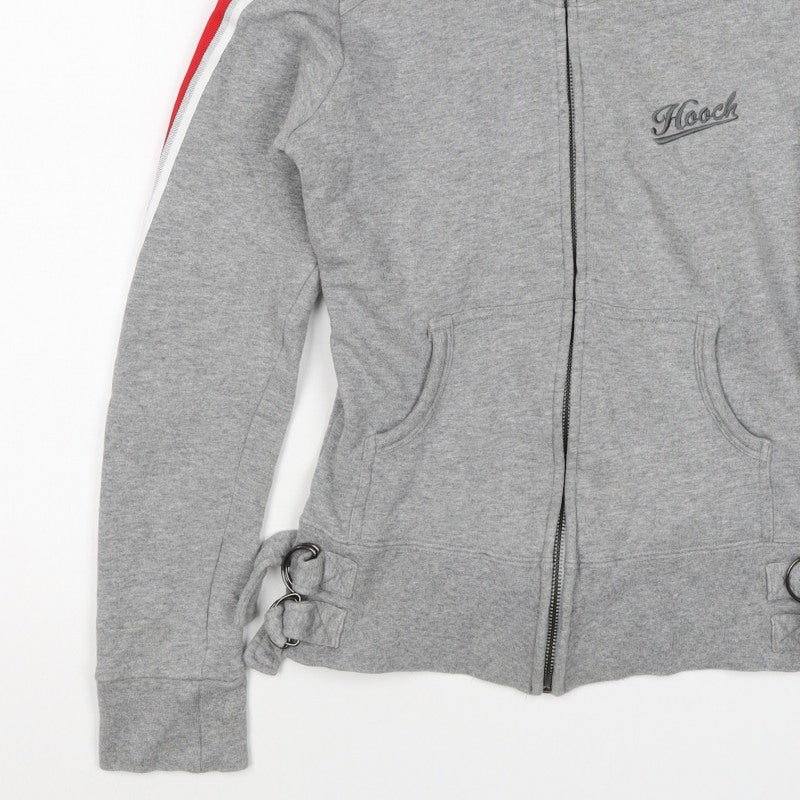 Macc Women’s Grey Size 10 Full Zip Hooded Logo Sweatshirt