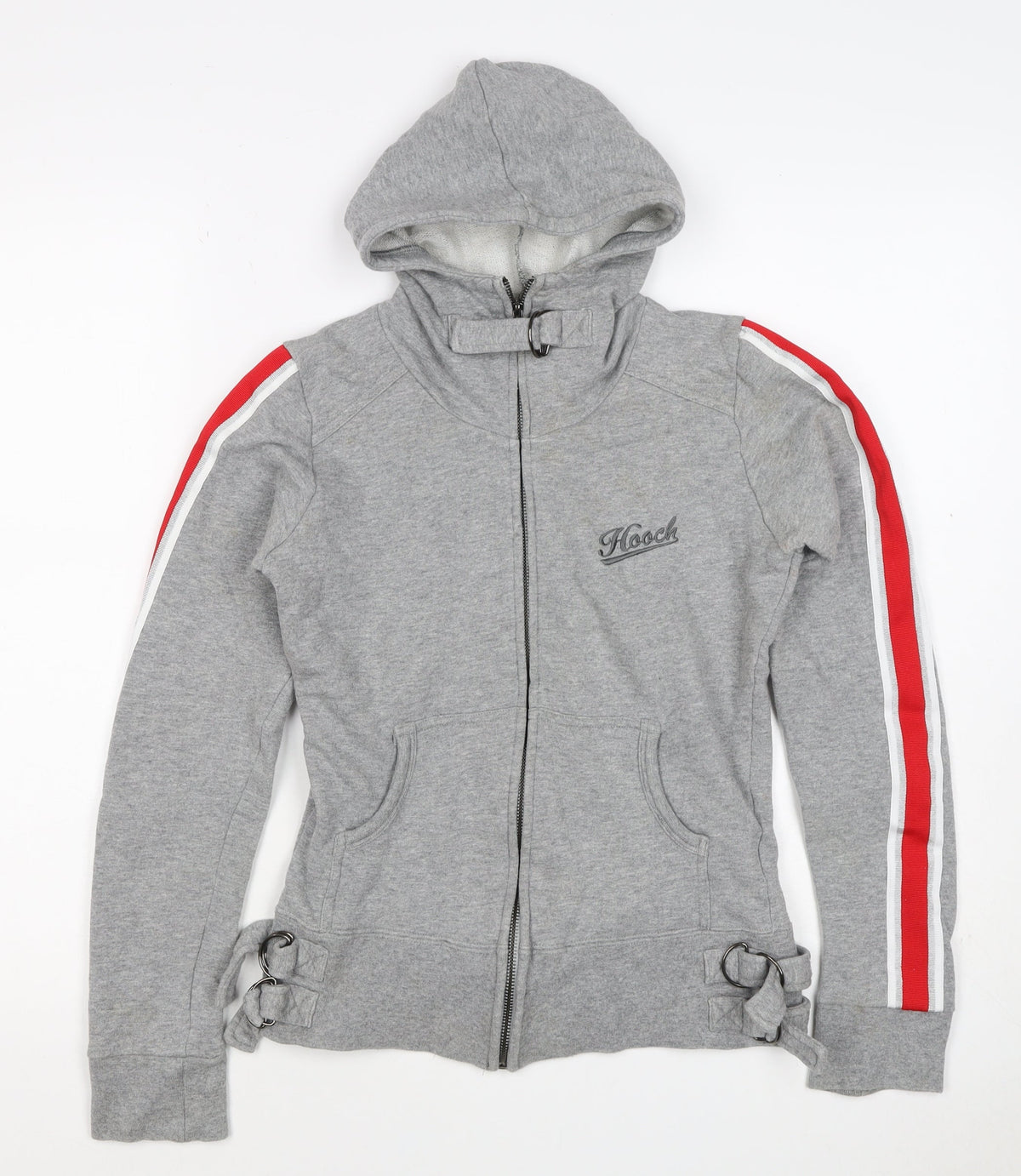 Macc Women’s Grey Size 10 Full Zip Hooded Logo Sweatshirt