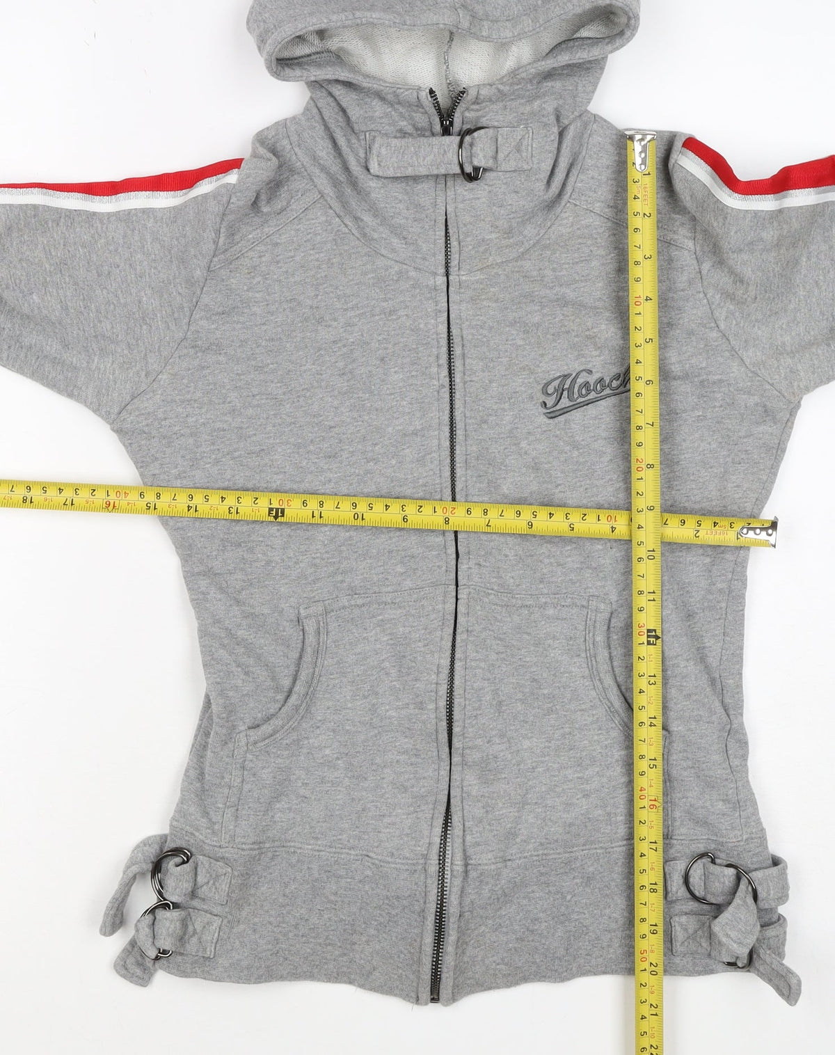 Macc Women’s Grey Size 10 Full Zip Hooded Logo Sweatshirt
