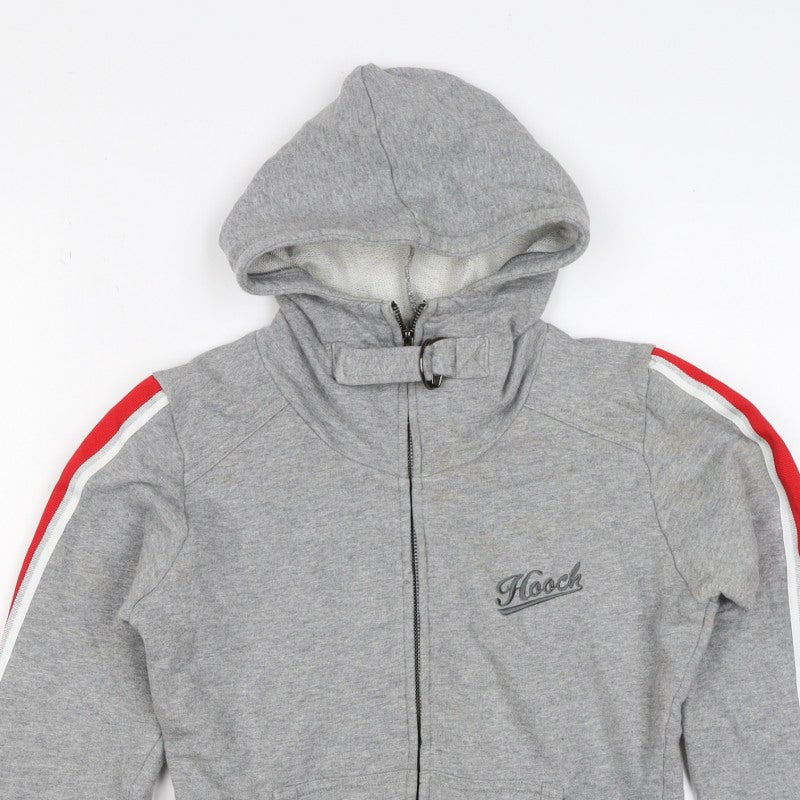 Macc Women’s Grey Size 10 Full Zip Hooded Logo Sweatshirt