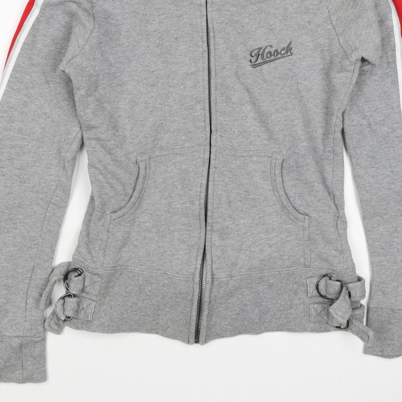 Macc Women’s Grey Size 10 Full Zip Hooded Logo Sweatshirt