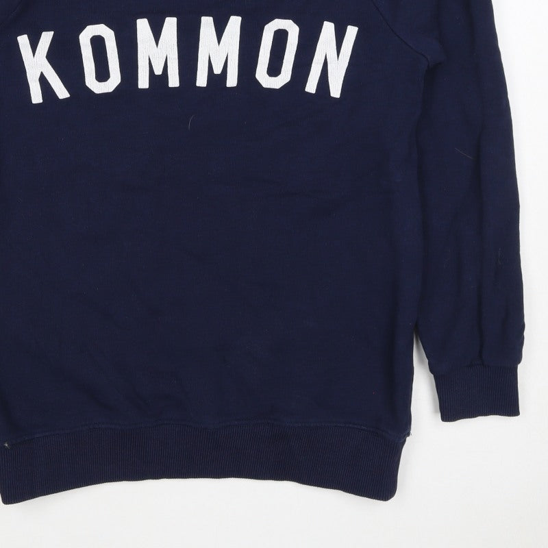 Kommon Universe Men’s Blue S Kommon Logo Graphic Crew Neck Sweatshirt